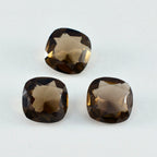 Smoky Quartz 1PC Medium 9x9 MM Cushion Faceted Brown Lustrous Semi Precious Loose Gemstone