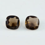 Smoky Quartz 1PC Large 11x11 MM Cushion Faceted Brown Fine Semi Precious Gems