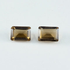 Smoky Quartz 1PC Large 10x14 MM Emerald Faceted Brown Pure Semi Precious Loose Gemstones
