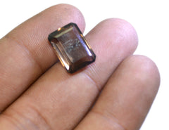 Smoky Quartz 1PC Large 10x14 MM Emerald Faceted Brown Pure Semi Precious Loose Gemstones