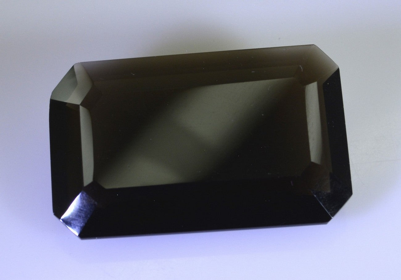 Smoky Quartz 1PC Chunky 15x20 MM Emerald Faceted Brown Sparkling Semi Precious Loose Gemstone