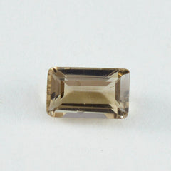 Smoky Quartz 10PC Tiny 3x5 MM Emerald Faceted Brown Sparkling Semi Precious Gems