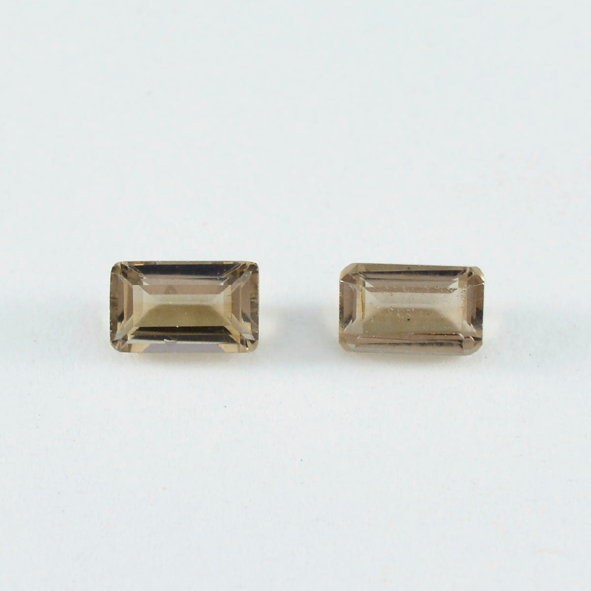 Smoky Quartz 10PC Tiny 3x5 MM Emerald Faceted Brown Sparkling Semi Precious Gems