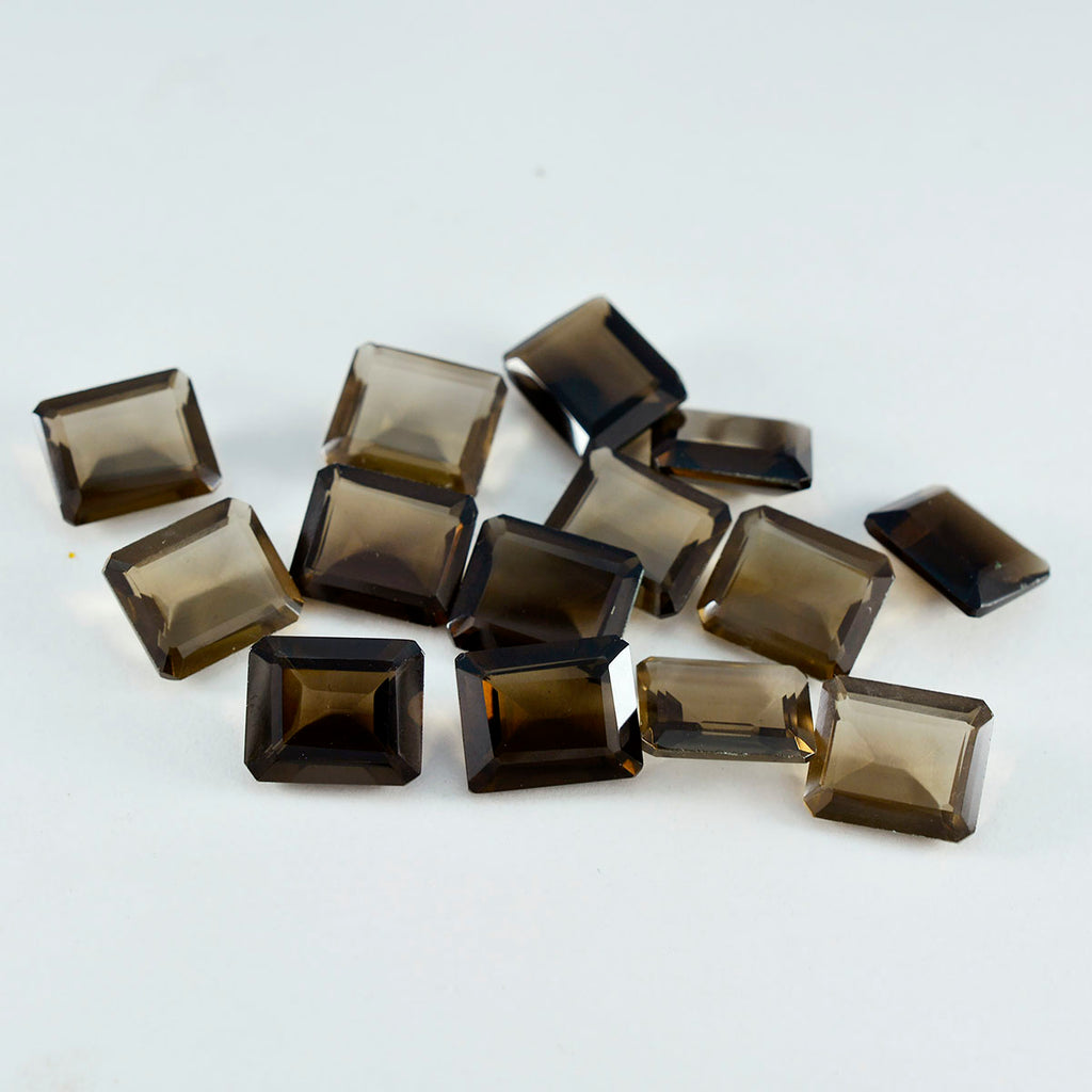 Smoky Quartz 1PC Tiny 5x7 MM Emerald Faceted Brown Splendid Semi Precious Loose Gemstone