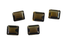Smoky Quartz 1PC Medium 8x10 MM Emerald Faceted Brown High Quality Semi Precious Loose Gemstones