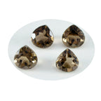 Smoky Quartz 1PC Tiny 6x6 MM Heart Faceted Brown Polished Semi Precious Loose Gemstones