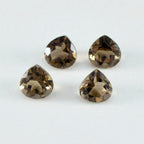 Smoky Quartz 1PC Tiny 6x6 MM Heart Faceted Brown Polished Semi Precious Loose Gemstones