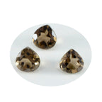 Smoky Quartz 1PC Small 7x7 MM Heart Faceted Brown Splendid Semi Precious Gems