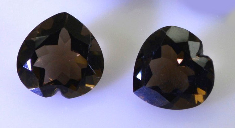 Smoky Quartz 1PC Chunky 13x13 MM Heart Faceted Brown Natural Semi Precious Loose Gemstone Sekundär produktbild