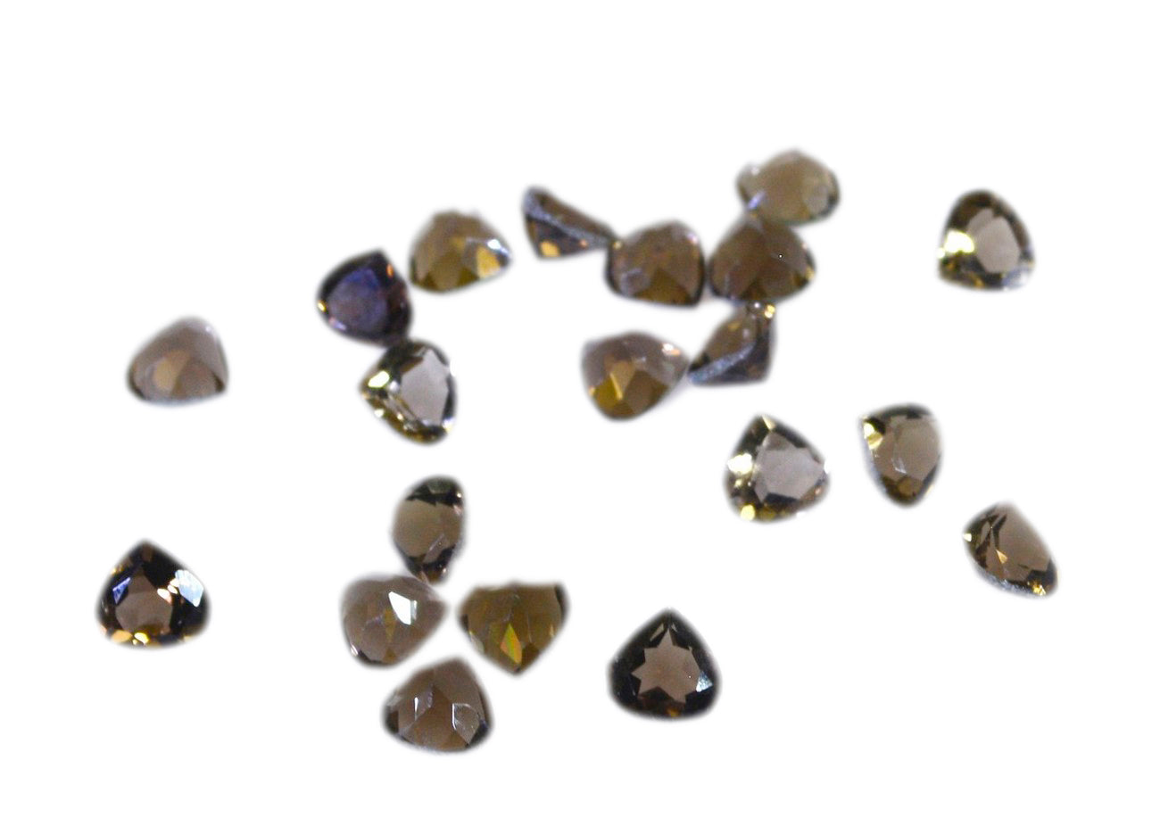 Smoky Quartz 10PC Tiny 5x5 MM Heart Faceted Brown Sparkling Semi Precious Loose Gemstone