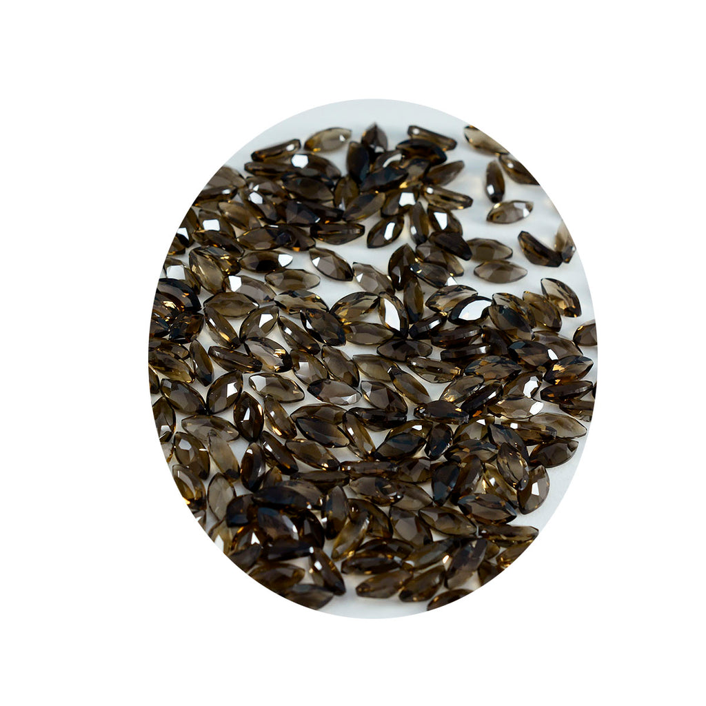 Smoky Quartz 10PC Tiny 2.5x5 MM Marquise Faceted Brown Polished Semi Precious Loose Gemstones