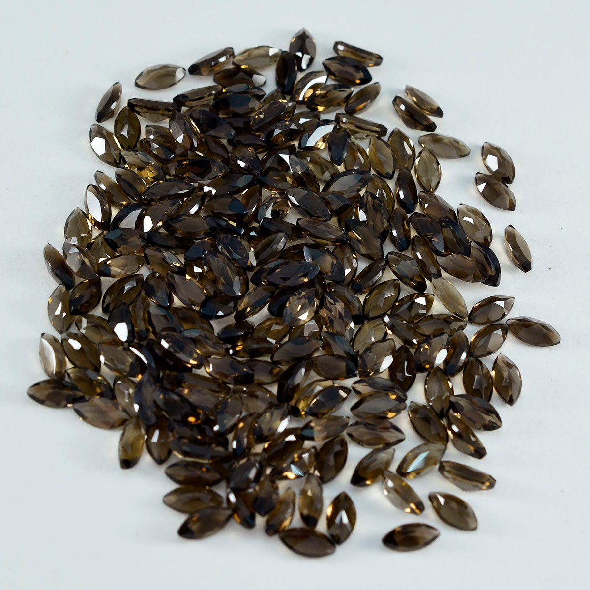 Smoky Quartz 10PC Tiny 2.5x5 MM Marquise Faceted Brown Polished Semi Precious Loose Gemstones