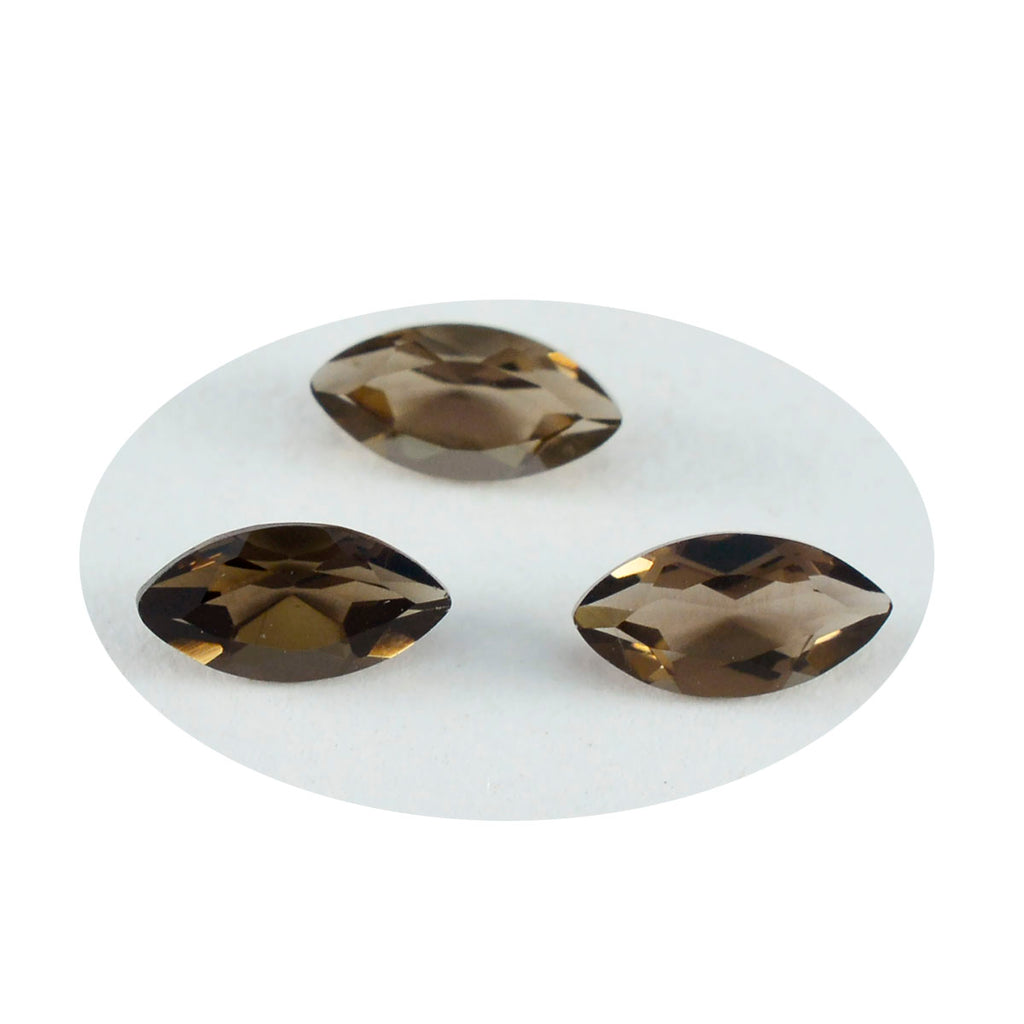 Smoky Quartz 1PC Tiny 4x8 MM Marquise Faceted Brown Luster Semi Precious Loose Gems