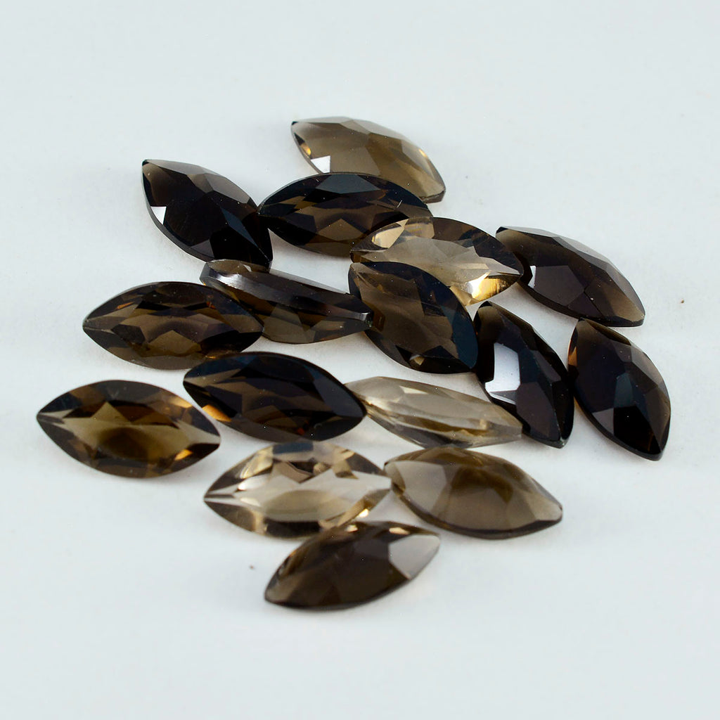 Smoky Quartz 1PC Tiny 4x8 MM Marquise Faceted Brown Luster Semi Precious Loose Gems