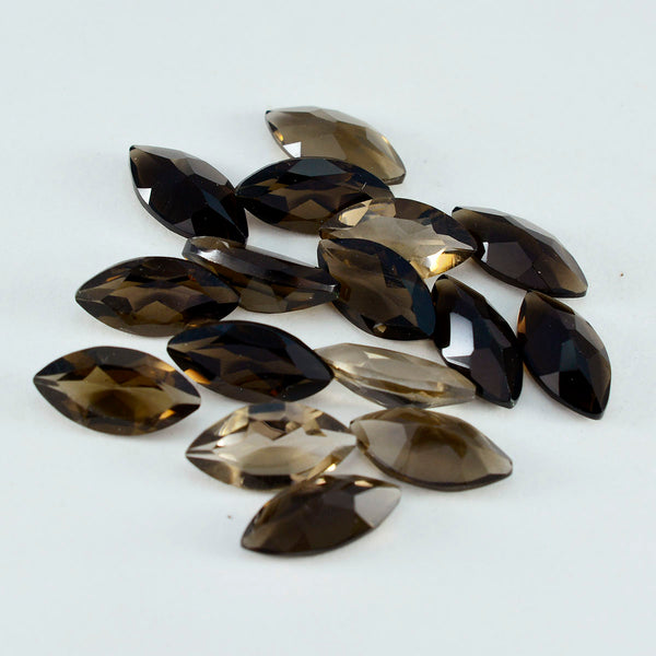 Smoky Quartz 1PC Tiny 4x8 MM Marquise Faceted Brown Luster Semi Precious Loose Gems