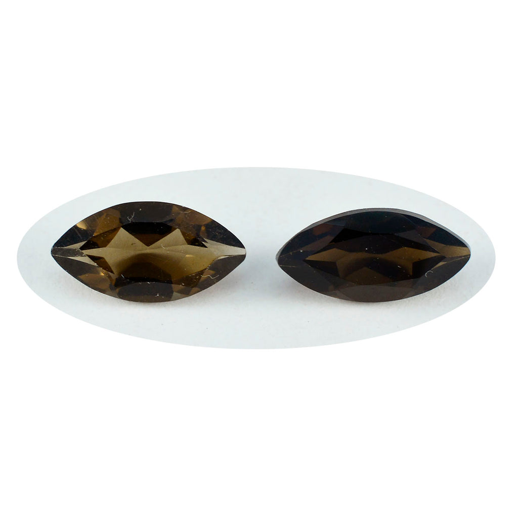 Smoky Quartz 1PC Large 8x16 MM Marquise Faceted Brown High Quality Semi Precious Loose Gems