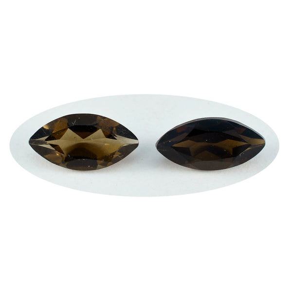 Smoky Quartz 1PC Large 8x16 MM Marquise Faceted Brown High Quality Semi Precious Loose Gems