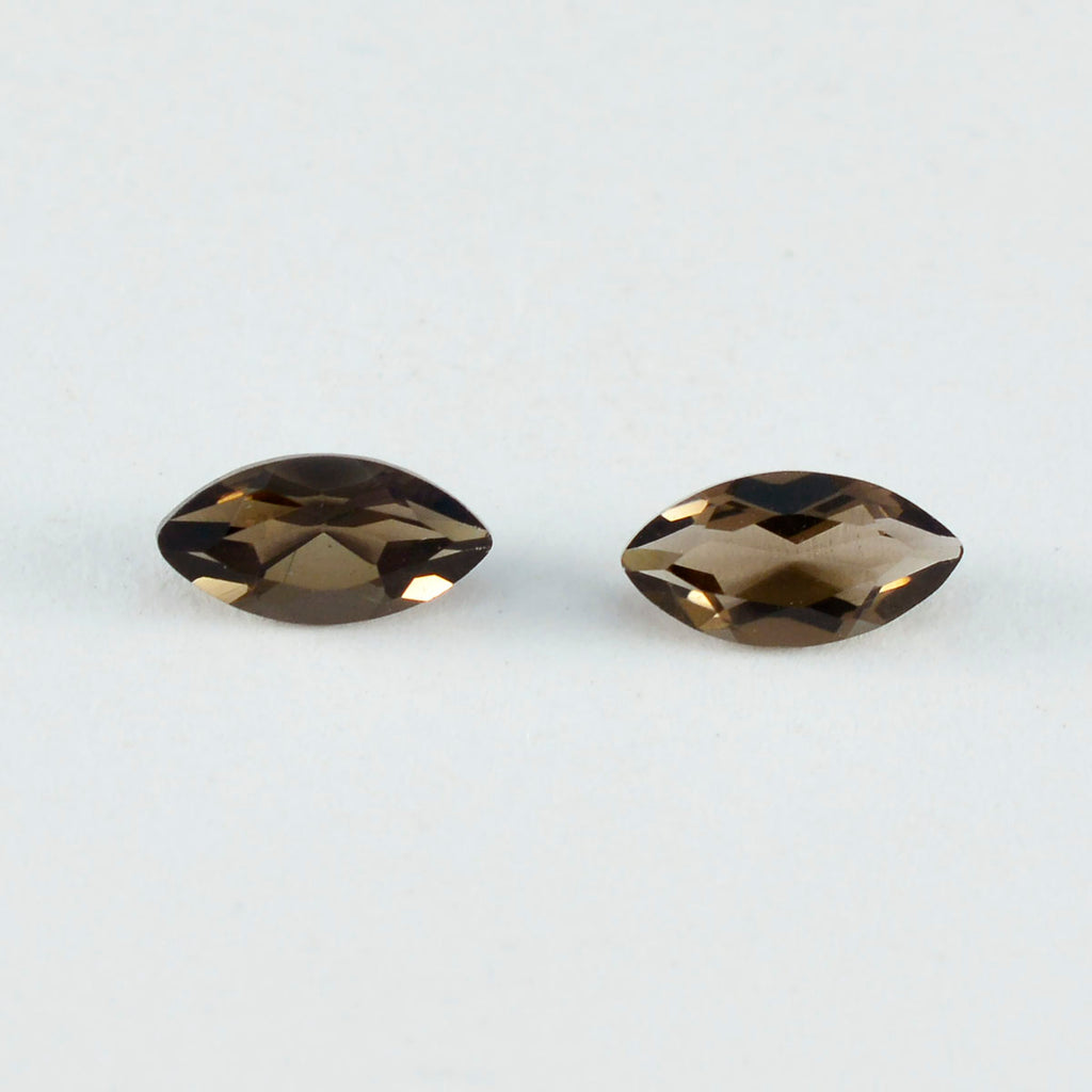 Smoky Quartz 1PC Chunky 10x20 MM Marquise Faceted Brown Natural Semi Precious Loose Gemstone