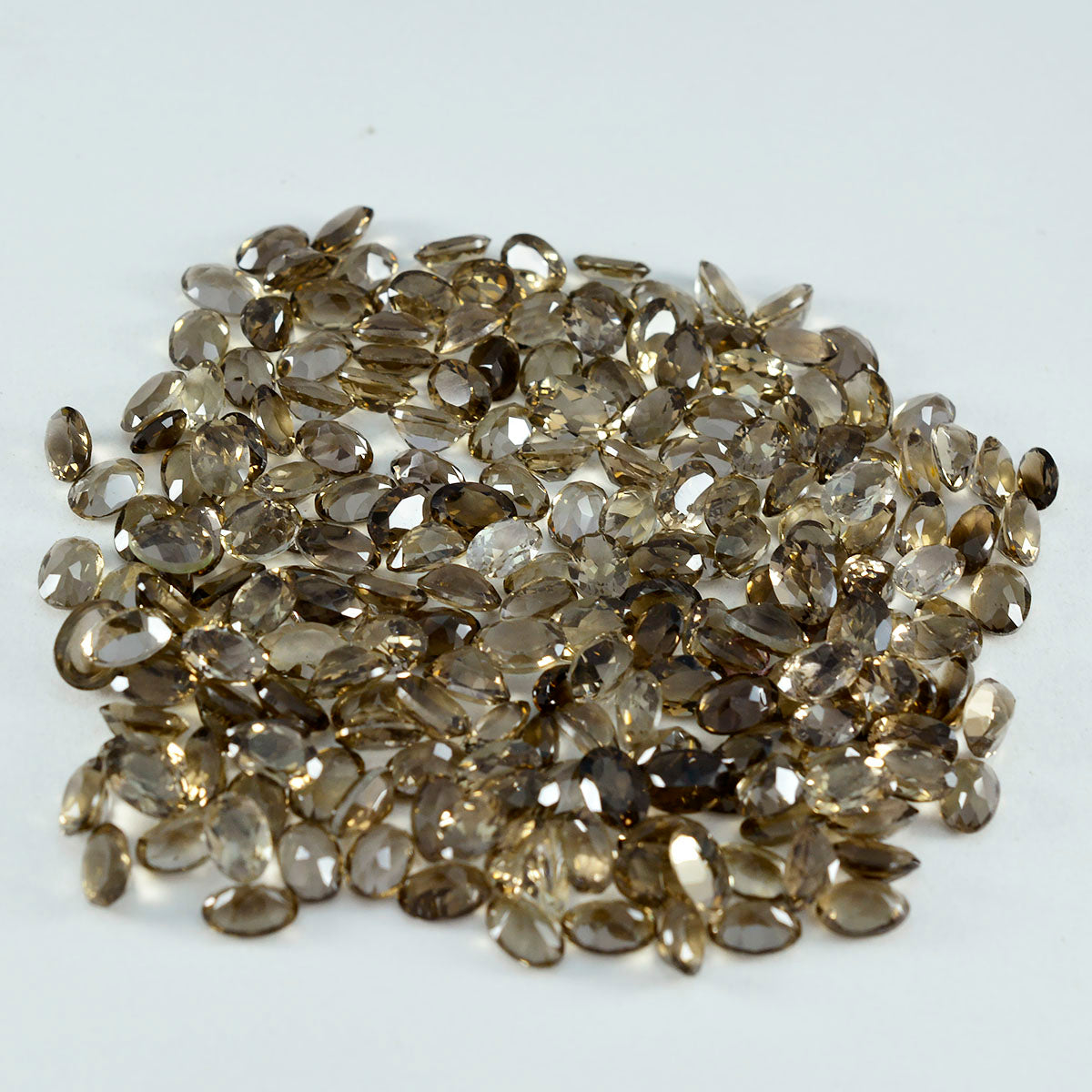 Smoky Quartz 10PC Tiny 3x5 MM Oval Faceted Brown Splendid Semi Precious Gems