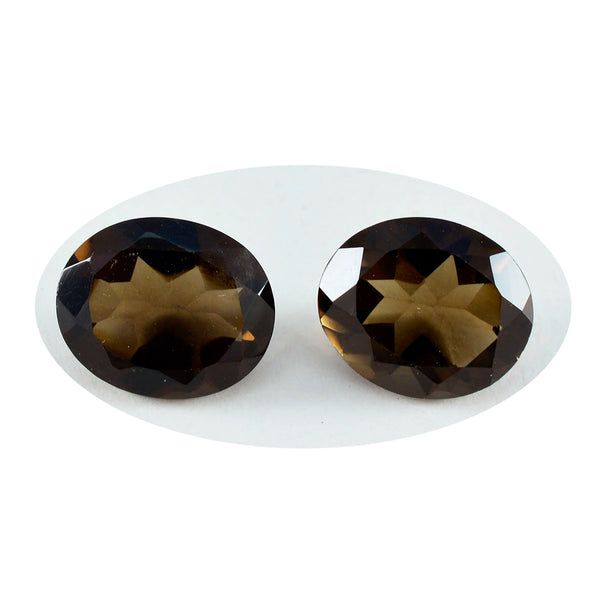 Smoky Quartz 1PC Medium 8x10 MM Oval Faceted Brown Genuine Semi Precious Loose Gemstones