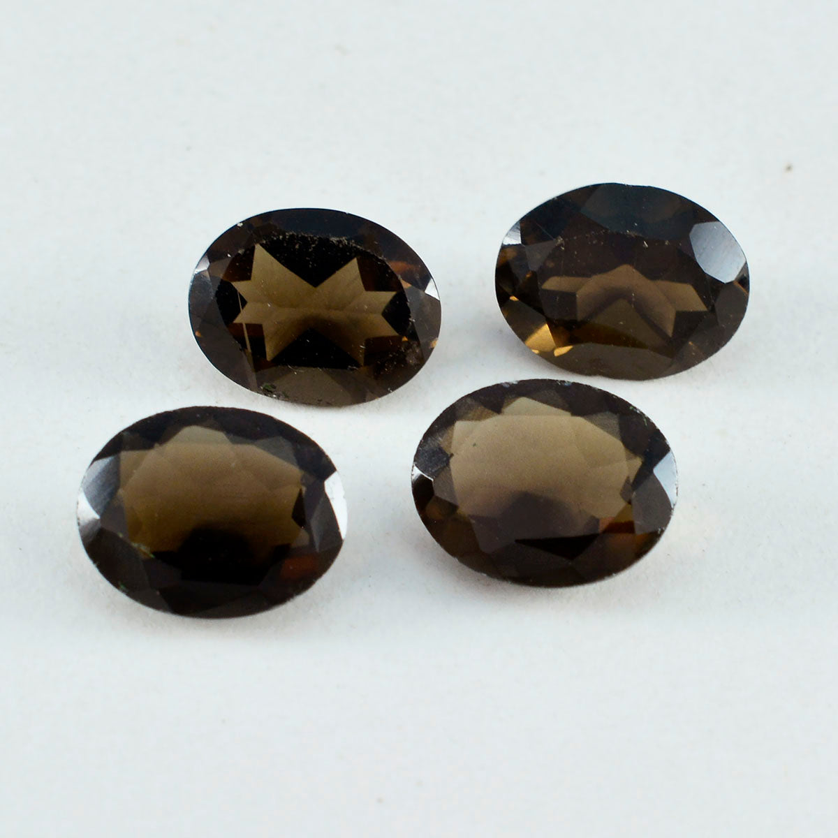 Smoky Quartz 1PC Large 10x12 MM Oval Faceted Brown Fiery Semi Precious Loose Gemstone Image principale du produit