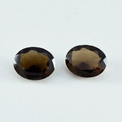 Smoky Quartz 1PC Large 10x14 MM Oval Faceted Brown Brilliant Semi Precious Loose Gemstones