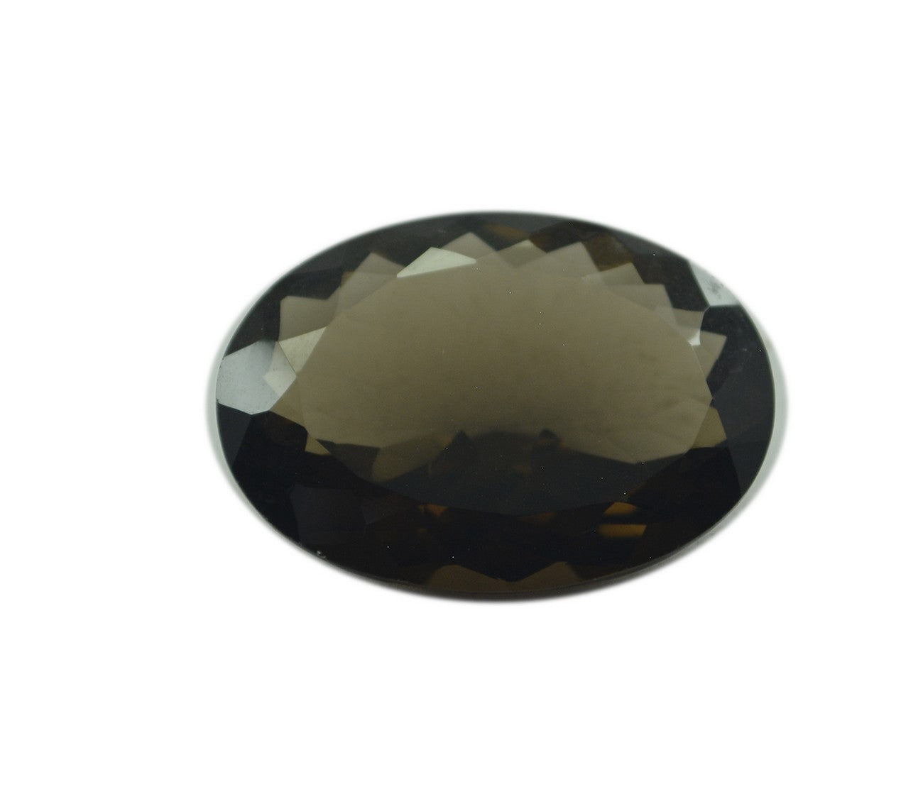 Smoky Quartz 1PC Chunky 12x16 MM Oval Faceted Brown Sparkling Semi Precious Gems