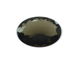 Smoky Quartz 1PC Chunky 12x16 MM Oval Faceted Brown Sparkling Semi Precious Gems