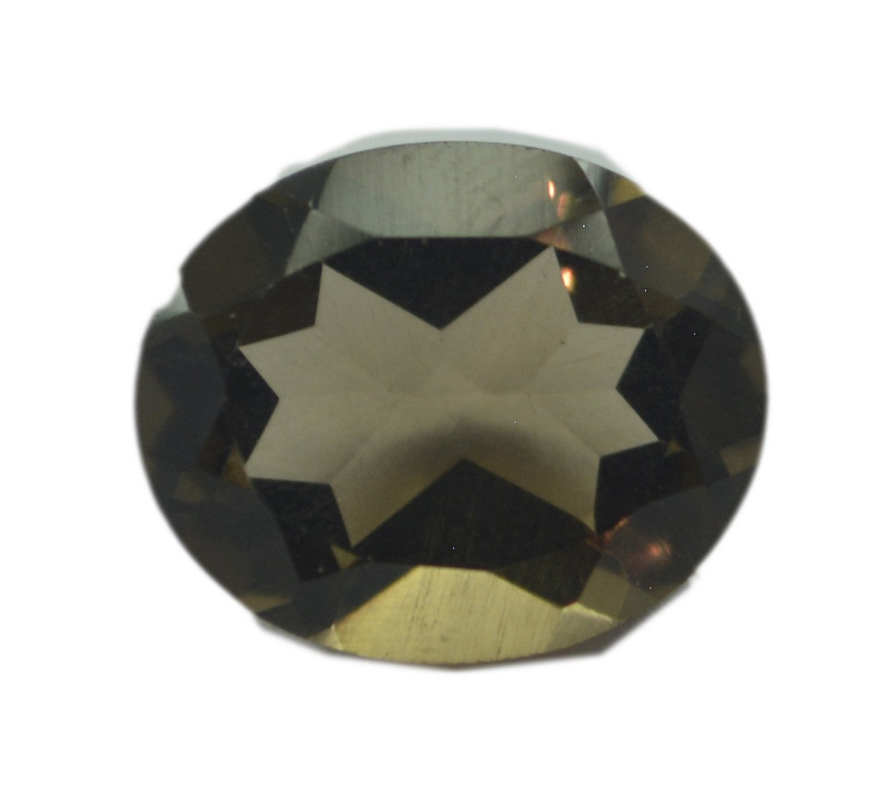 Smoky Quartz 1PC Chunky 13x18 MM Oval Faceted Brown Polished Semi Precious Loose Gems