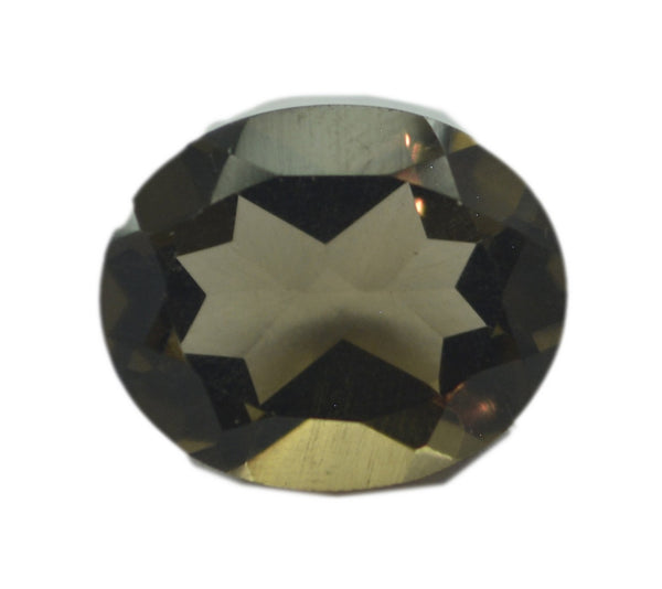 Smoky Quartz 1PC Chunky 13x18 MM Oval Faceted Brown Polished Semi Precious Loose Gems
