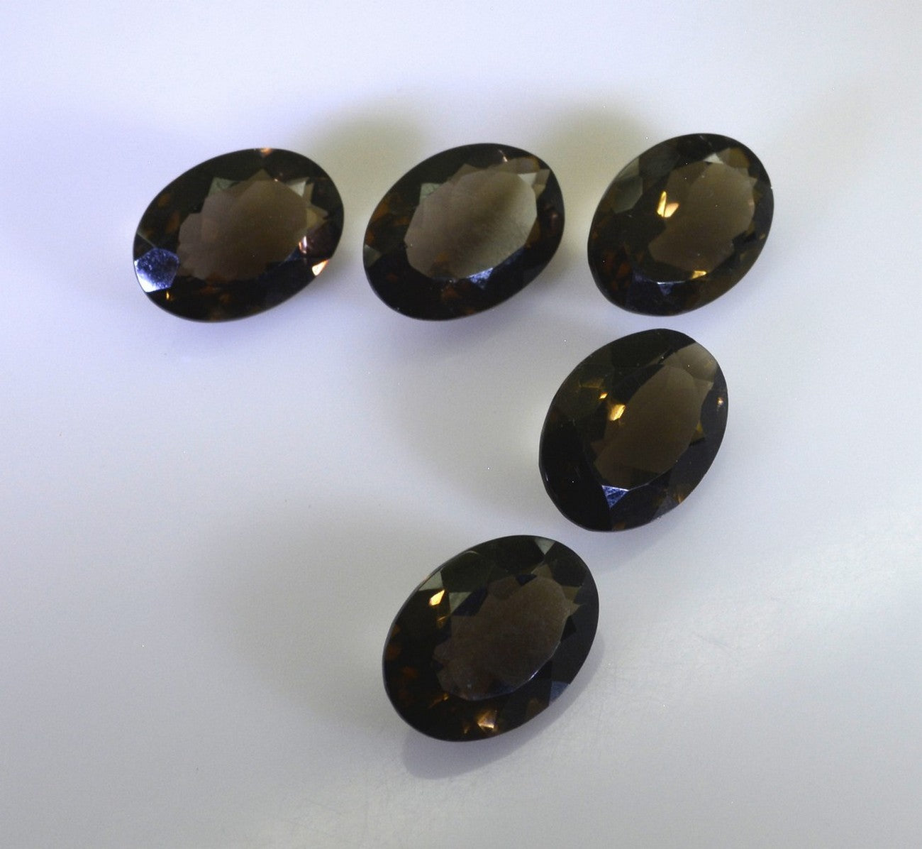 Smoky Quartz 1PC Chunky 13x18 MM Oval Faceted Brown Polished Semi Precious Loose Gems
