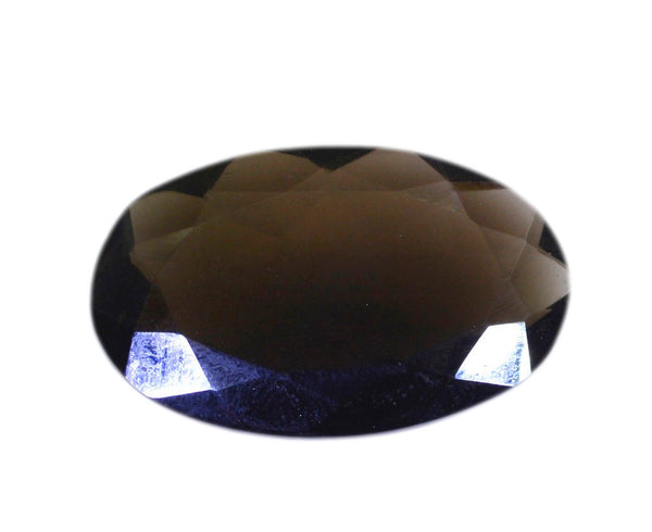 Smoky Quartz 1PC Chunky 15x20 MM Oval Faceted Brown Splendid Semi Precious Loose Gemstone