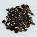 Smoky Quartz 10PC Tiny 3x5 MM Oval Faceted Brown Splendid Semi Precious Gems