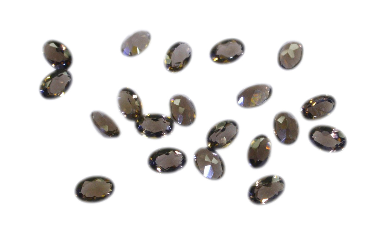 Smoky Quartz 10PC Tiny 3x5 MM Oval Faceted Brown Splendid Semi Precious Gems