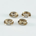 Smoky Quartz 10PC Tiny 4x6 MM Oval Faceted Brown Luster Semi Precious Loose Gems