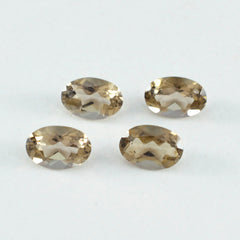 Smoky Quartz 10PC Tiny 4x6 MM Oval Faceted Brown Luster Semi Precious Loose Gems
