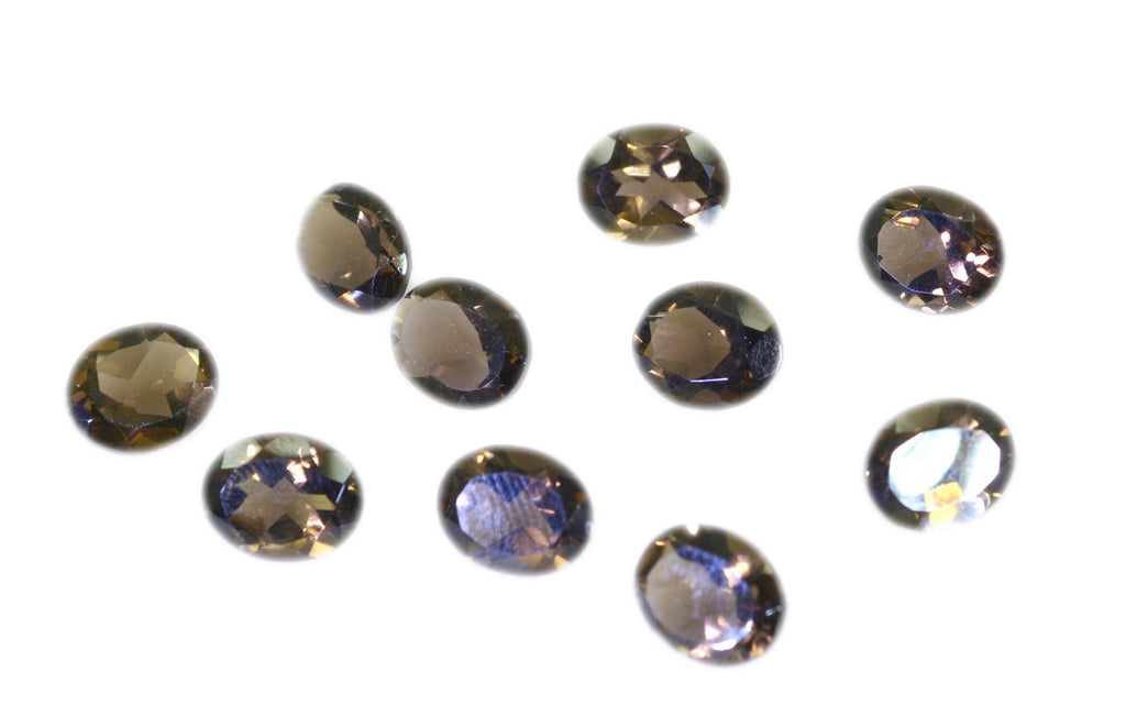 Smoky Quartz 1PC Small 6x8 MM Oval Faceted Brown Shine Semi Precious Loose Gemstones