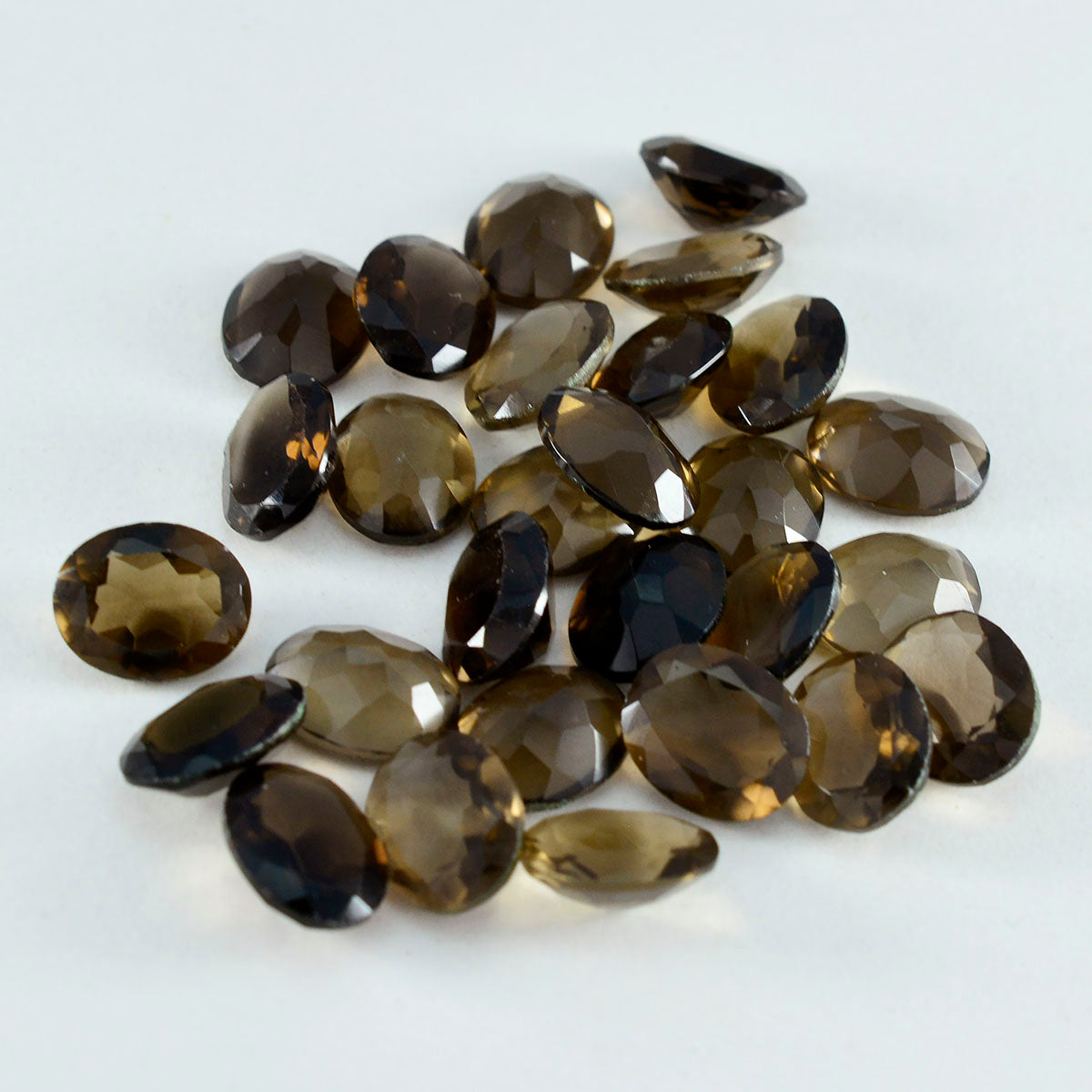 Smoky Quartz 1PC Medium 7x10 MM Oval Faceted Brown Natural Semi Precious Loose Gemstone