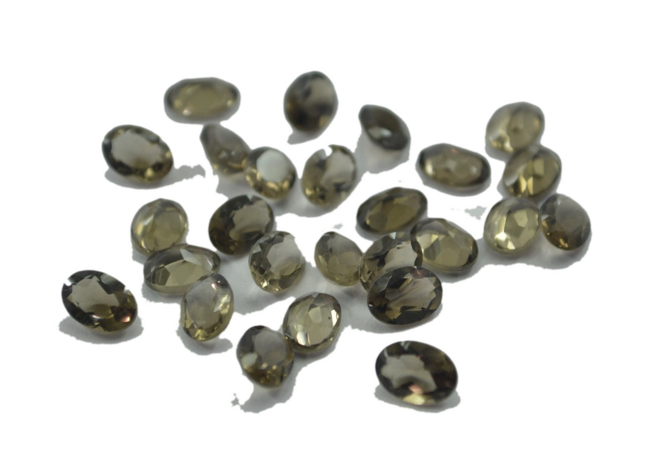 Smoky Quartz 1PC Small 7x9 MM Oval Faceted Brown High Quality Semi Precious Loose Gems