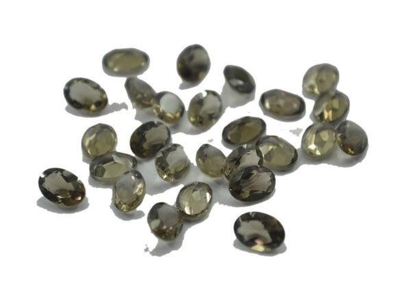 Smoky Quartz 1PC Small 7x9 MM Oval Faceted Brown High Quality Semi Precious Loose Gems