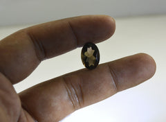 Smoky Quartz 1PC Small 7x9 MM Oval Faceted Brown High Quality Semi Precious Loose Gems
