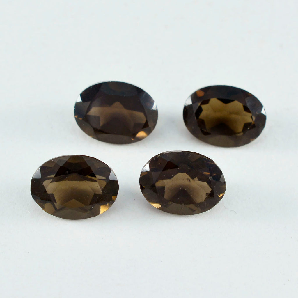 Smoky Quartz 1PC Large 8x12 MM Oval Faceted Brown Pure Semi Precious Loose Gems