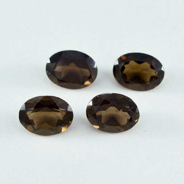 Smoky Quartz 1PC Large 8x12 MM Oval Faceted Brown Pure Semi Precious Loose Gems