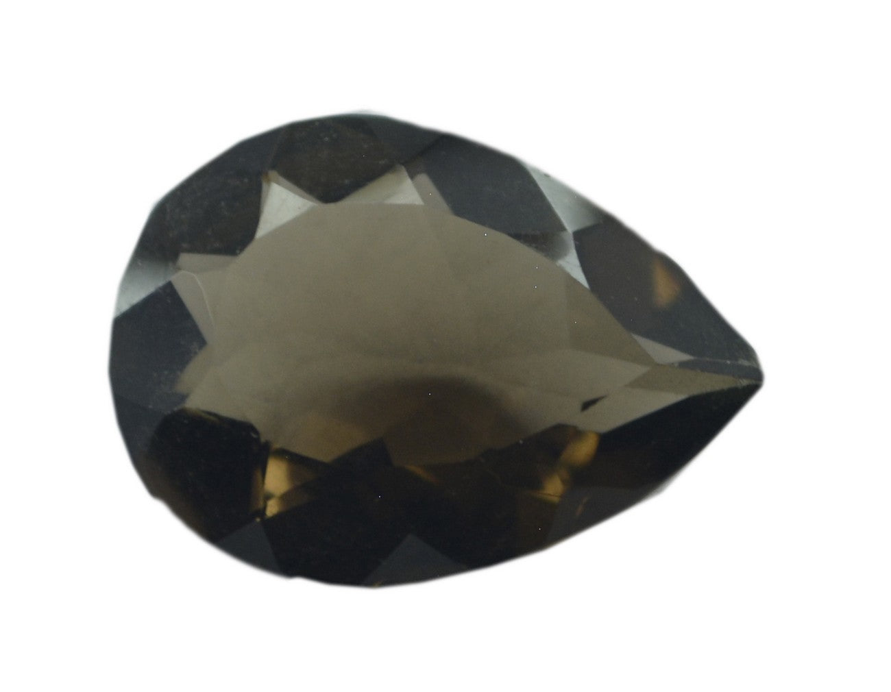 Smoky Quartz 1PC Chunky 12x16 MM Pear Faceted Brown Superior Semi Precious Loose Gemstone
