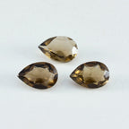 Smoky Quartz 1PC Tiny 5x7 MM Pear Faceted Brown Sparkling Semi Precious Gems