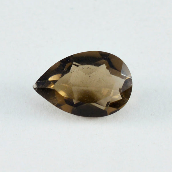 Smoky Quartz 1PC Small 6x9 MM Pear Faceted Brown Splendid Semi Precious Loose Gemstone