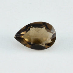 Smoky Quartz 1PC Small 6x9 MM Pear Faceted Brown Splendid Semi Precious Loose Gemstone