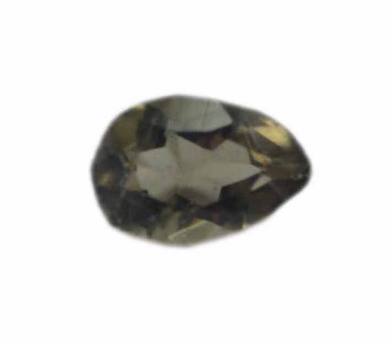 Smoky Quartz 1PC Medium 7x10 MM Pear Faceted Brown Lustrous Semi Precious Gems