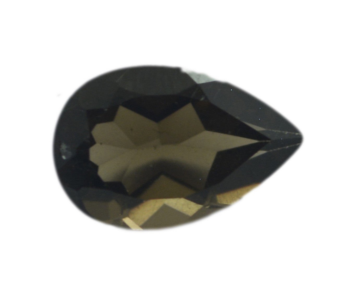 Smoky Quartz 1PC Large 9x11 MM Pear Faceted Brown Fine Semi Precious Loose Gemstone