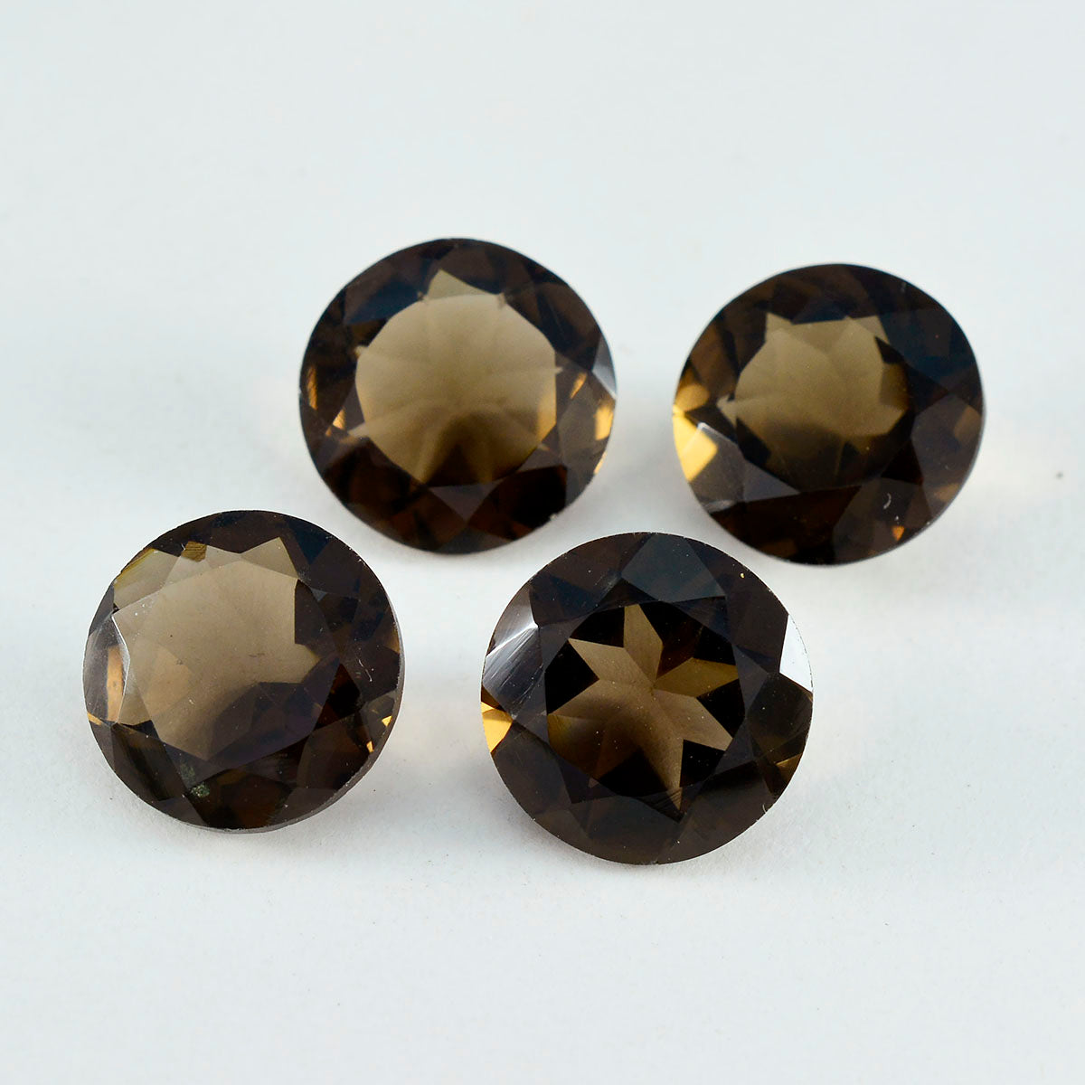 Smoky Quartz 1PC Large 12x12 MM Round Faceted Brown High Quality Semi Precious Loose Gems